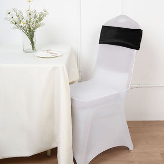Durable and Stylish Black Velvet Chair Bands