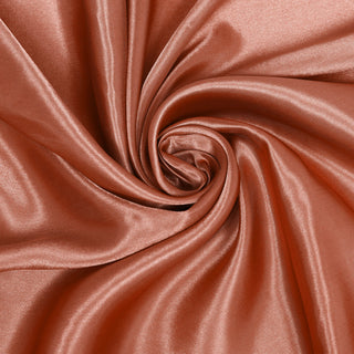 Create a Swag Effect with Terracotta (Rust) Satin Fabric