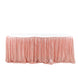 17ft Glitzy Blush / Rose Gold Sequin Pleated Satin Table Skirt With Top Velcro Strip
