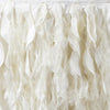 21FT Ivory Curly Willow Taffeta Table Skirt#whtbkgd