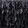 17FT Wholesale Black Enchanting Pleated Curly Willow Taffeta Wedding Party Table Skirt#whtbkgd