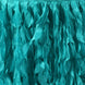 21FT Turquoise Curly Willow Taffeta Table Skirt#whtbkgd