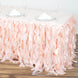 14FT Rose Gold | Blush Curly Willow Taffeta Table Skirt