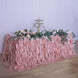 14FT Dusty Rose Curly Willow Taffeta Table Skirt