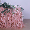 17FT Dusty Rose Curly Willow Taffeta Table Skirt