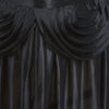 Black Double Drape Table Skirt / Satin - 21 inch #whtbkgd