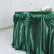 14ft Hunter Emerald Green Pleated Satin Double Drape Table Skirt