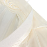 14ft Ivory Pleated Satin Double Drape Table Skirt