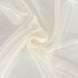 14ft Ivory Pleated Satin Double Drape Table Skirt#whtbkgd