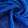 17ft Royal Blue Metallic Shimmer Tinsel Spandex Pleated Table Skirt with Top Velcro Strip#whtbkgd