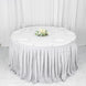 17ft Silver Metallic Shimmer Tinsel Spandex Pleated Table Skirt with Top Velcro Strip