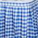 Checkered Table Skirt | 14FT | White/Blue | Buffalo Plaid Gingham Polyester Table Skirts#whtbkgd