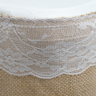 Elevate Your Table Decor with the Boho Chic Rustic Jute Burlap Table Skirt