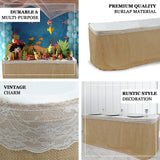 21ft Natural Jute Burlap Table Skirt Outdoor Party