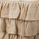 3 Tier Rustic Elegant Ruffled Burlap Table Skirt - 17 Ft#whtbkgd