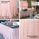 14FT Blush | Rose Gold Premium Pleated Lace Table Skirt