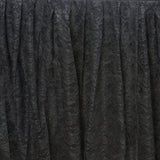 14FT Black Premium Pleated Lace Table Skirt#whtbkgd