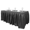 21ft Charcoal Gray Pleated Polyester Table Skirt, Banquet Folding Table Skirt