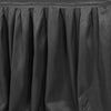 21ft Charcoal Gray Pleated Polyester Table Skirt, Banquet Folding Table Skirt#whtbkgd