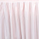 14ft Blush/Rose Gold Pleated Polyester Table Skirt, Banquet Folding Table Skirt#whtbkgd