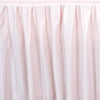 14ft Blush/Rose Gold Pleated Polyester Table Skirt, Banquet Folding Table Skirt#whtbkgd