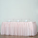 21ft Blush/Rose Gold Pleated Polyester Table Skirt, Banquet Folding Table Skirt