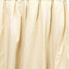 21ft Beige Pleated Polyester Table Skirt, Banquet Folding Table Skirt#whtbkgd
