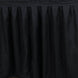 14ft Black Pleated Polyester Table Skirt, Banquet Folding Table Skirt#whtbkgd