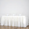 21ft Ivory Pleated Polyester Table Skirt, Banquet Folding Table Skirt