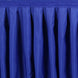 14ft Royal Blue Pleated Polyester Table Skirt, Banquet Folding Table Skirt#whtbkgd