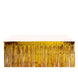 30inch x 9FT Metallic Foil Fringe Table Skirt, Self Adhesive Party Table Skirt - Gold
