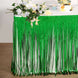 Metallic Foil Fringe Table Skirt, Self Adhesive Party Table Skirt - Green