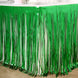 Metallic Foil Fringe Table Skirt, Self Adhesive Party Table Skirt - Green