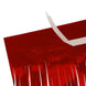 Metallic Foil Fringe Table Skirt, Self Adhesive Party Table Skirt - Red