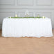 14ft White Ruffled Plastic Disposable Table Skirt, Waterproof Spill Proof Outdoor/Indoor Table Skirt