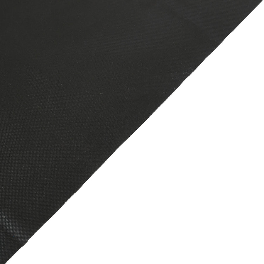 14ft Black Ruffled Plastic Disposable Table Skirt, Waterproof Outdoor/Indoor Table Drape#whtbkgd