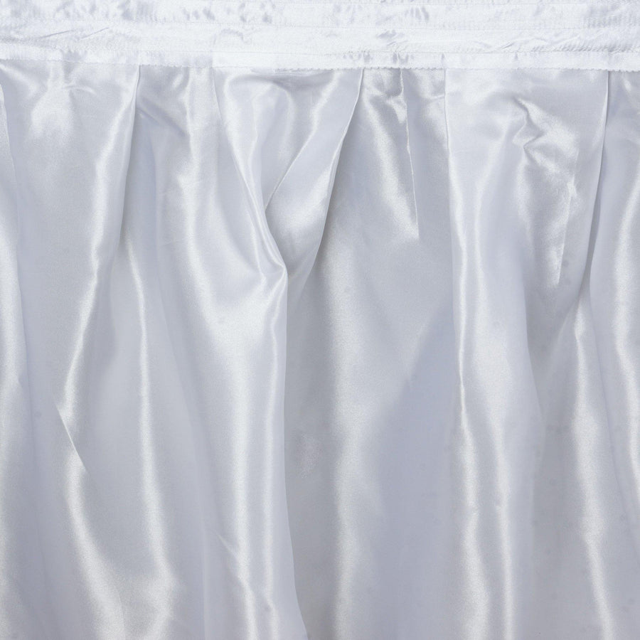 White Table Skirt / Satin - 21'#whtbkgd