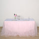 14 FT Blush / Rose Gold 4 Layer Tulle Tutu Pleated Table Skirts