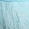 14FT Baby Blue 4 Layer Tulle Tutu Pleated Table Skirts#whtbkgd
