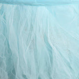 17FT | 4 Layer Tulle Tutu Pleated Table Skirts#whtbkgd
