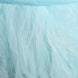 21FT Serenity Blue 4 Layer Tulle Tutu Pleated Table Skirts#whtbkgd