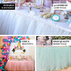 21FT | 4 Layer Tulle Tutu Pleated Table Skirts