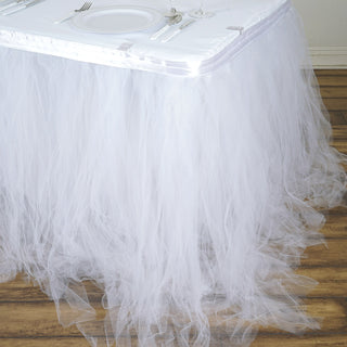 Create a Magical Ambiance with a White Tutu Table Skirt