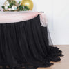 14FT Extra Long Tulle & Satin Table Skirt