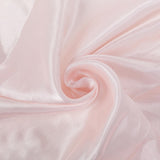21FT Extra Long 48 inch Two Layered Tulle & Satin Table Skirt - Blush/Rose Gold | White