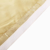 21FT Extra Long 48 inch Two Layered Tulle & Satin Table Skirt - Champagne | White