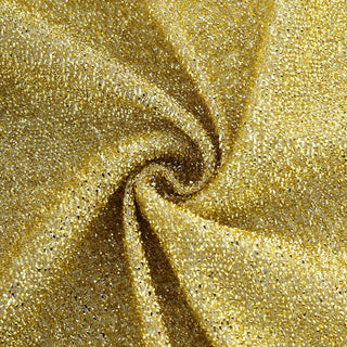 Transform Your Event Decor with Champagne Metallic Shimmer Tinsel Spandex Stretch Chair Slipcover
