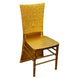 Gold Metallic Shimmer Tinsel Spandex Stretch Chair Slipcover