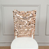 Blush / Rose Gold Big Payette Sequin Chiavari Chair Slipcover
