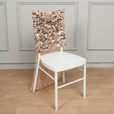 Add a Touch of Luxury with the Rose Gold Big Payette Sequin Chiavari Chair Slipcover